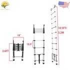 10 5 Ft Multi Purpose Telescoping Ladder Folding Extension Step Ladder With Hook