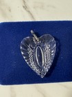 Waterford Crystal Heart Pendant Necklace Sterling Silver