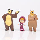 10 Pcs Masha And The Bear Action Figures Set Party Toys Dolls Gift Cake Toppers