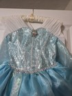 Authentic Disney Store Deluxe Frozen Elsa Costume  Bundle With Silver Shoes 