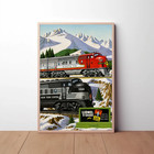 Lionel O Gauge Santa Fe New York Central Train Vintage Poster Print 24x36