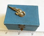 Antique Miniature Sewing Box Complete With Sewing Tools  Gold Tape Measure