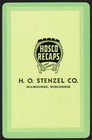 Vintage Single Playing Card Hosco Recaps Tires Stenzel Co Milwaukee Wisconsin