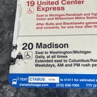 City Chicago Cta  Metal Sign 18x24 Bus Stop Jordan Bulls Madison United Center