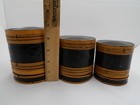 3 Sets Vintage Asian Lacquer Betel Boxes Woven Bamboo    Different Sizes