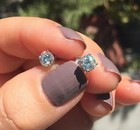 1ct Round Cut Lab Created Diamond Women s Stud Earrings 14k White Gold Plated