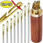 12 Pieces Stainless Steel Needles Easy-sewn Edge Stitching Hand Sewing Needles