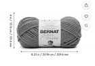 Bernat Softee Chunky Acrylic Yarn Grey Heather 4 Pack