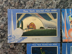 Lot Of 5 1939 New York World s Fair Color Linen Style Official Postcards Skyline