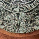Vintage Large 16    Mayan Calendar Crush Malachite Stone Wall Hanging Aztec     