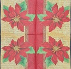 Two Individual Napkins Christmas Poinsettia Flowers Lunch For Decoupage  21 