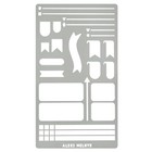  No 62 Metal Bullet Journaling Stencil     Reusable Stainless Steel Template For 