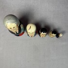 Vintage Russian Political Leaders Nesting Dolls Set Of 5 Matryoshka