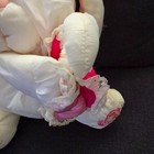 Vintage 1998 Fisher Price Puffalump Plush Bunny Nylon White Easter Rabbit Hearts