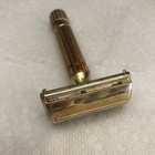 Vtg Gillette Aristocrat Gold Plated Safety Razor