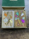 Vintage Pinochle Playing Cards Deck W  Green Gold Box Mid Century 