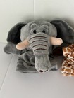 Elephant And Giraffe Hand Puppet Stuffed Animal Plush Wildlife Jungle  2 