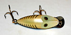 Vintage Heddon Midget River Runt Spook 9010 Xbp Pearl And Black Shore Minnow
