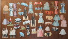 Huge Lot Of Antique Mclaughlin Coffee Xxxx Paper Dolls   Outfits   100 Pieces   