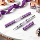 2pcs Dual Ended Builder Gel Brushes Polygel Hard Gel Liner Nail Art Tool Set