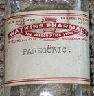 Rare Antique Vintage Paregoric Medicine Bottle Watkins Pharmacy Muskegon Mi
