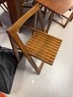 Vintage Mcm Drop Leaf Table w Folding Chairs
