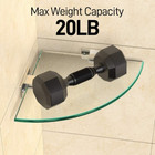 Geekdigg 2 Pack Glass Shelf Corner Shower Caddy Shelf Basket Shampoo Holder Orga