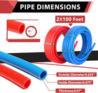 1 2 Inch 2 X100 Ft Pex-a Pipe tubing Blue   Red 200 Ft Length For Potable Water-