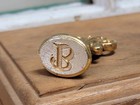 Vintage Ornate Brass Wax Seal Stamp Letter  b  Classic Roman Serif Monogram
