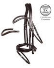 Schockemohle Snaffle Bridle Stanford Wide Espresso silver   No Import Fees