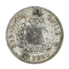 1884 Chile 1 Peso Silver Coin Vf Very Fine