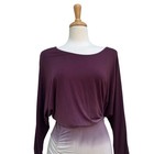 Young Fabulous   Broke Margot Ombre Dress Purple Cream Ruched Blouson Mini Sz S