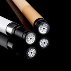 58inch 2-pieces Maple Billiard Pool Cue Stick Pu Grip  black  19oz 