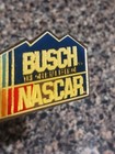 Vintage 1980s Busch The Official Beer Of Nascar Enamel Metal Hat Lapel Pin