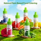 Natural Food Coloring - 6 Colors Dye Free 0 25 Fl Oz  pack Of 1   6