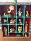 Vintage Mexican Folk Art Style Shadow Boxes Miniatures Wall Art Handmade