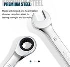Ratcheting Combination Wrench Industrial Grade Cr-v Steel Gear A-10mm Metric 