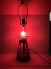 Antique 1940   s Buoy Channel Marker Nautical Table Lamp With Flashing Red Beacon