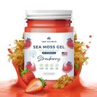 Irish Sea Moss Gel With Dried Seaweed Seamoss   Strawberry   Elderberry   2 Jars