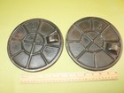Pair Of  7    Diameter Vintage Cast Iron Wood Stove Plates Lid Covers