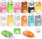 12 Pack Pencil Erasers  Cute Animal Eraser With Clean Up Roller And Cover  La   