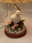 Vintage 2003 Figural Ceramic White Dove Bird Lamp Works Table Lamp Religious
