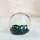 Murano 2 5  Glass Paperweight Millefiori Green Art Glass