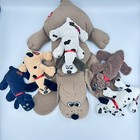 Vintage 1985 Pound Puppies Lot Of 6 Plush Stuffed 1  18  Mom 8  Puppies Tonka