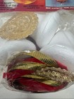 Vintage Walco Christmas Ornament Kit Makes 3 Bells Push Pin Bead Sequin Craft
