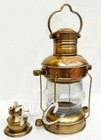 Antique Nautical Maritime Ship Lantern Brass   Copper Anchor Oil Lamp Boat Light