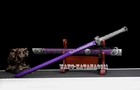 Functional Sharp Chinese Sword Purple Dragon Tang Dao Broadsword Manganese Steel