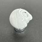 Contemporary Handmade Art Glass Marble 1 04  Grey Man In The Moon Mib Signed 