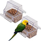Lot Of 4 Clear Transparent Bird Cage Birds Feeding   Watering Feeder Cups