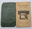 Vtg 1920 Singer Sewing Machine Manual 127 128 Instructions Form 8685 Original 